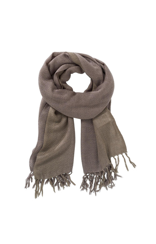 Dip dye sjaal met kwastjes - Falcon Brown - Type: product