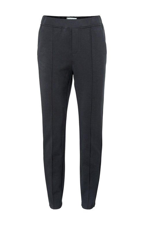 Jersey broek met tailored fit in een katoen mix - Moonless Night Black - Type: product