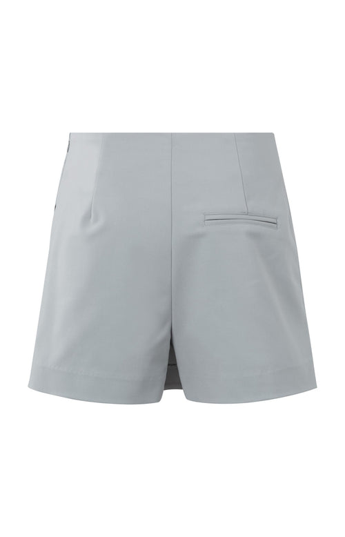 Miniskort met wikkeleffect en ritssluiting - Ultimate Grey