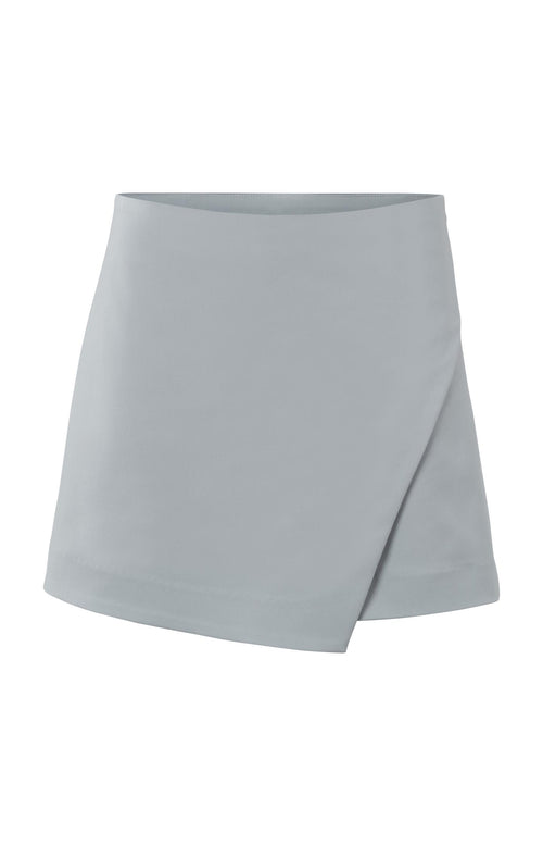 Miniskort met wikkeleffect en ritssluiting - Ultimate Grey - Type: product
