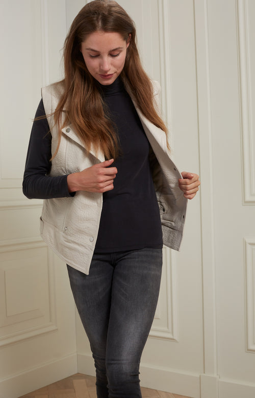 Skinny denim jeans met hoge taille in katoenmix - Grey Denim