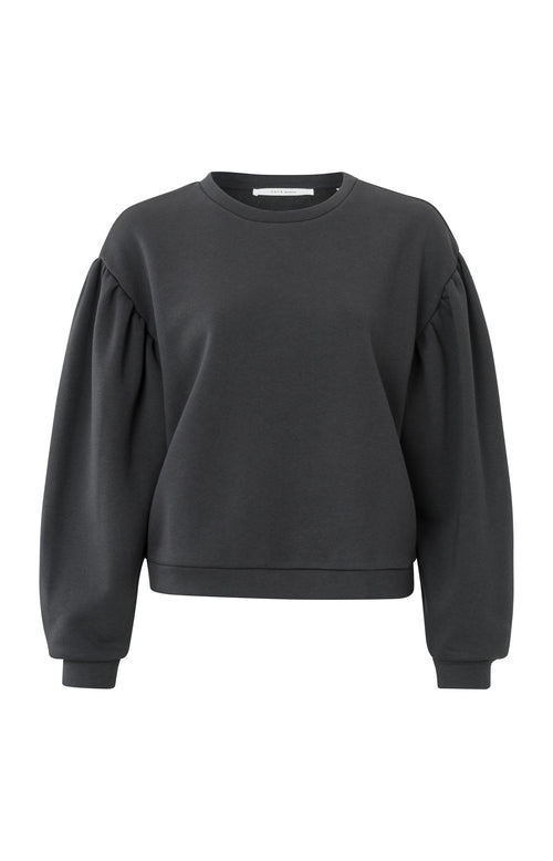 Sweatshirt met ronde hals en lange mouwen in normale pasvorm - Phantom - Type: product