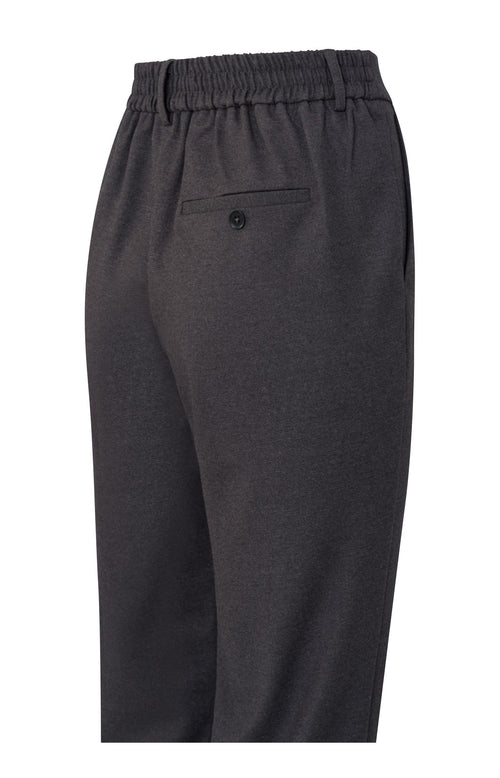 Zachte pantalon met rechte pijp, zakken en elastische taille - Phantom Melange
