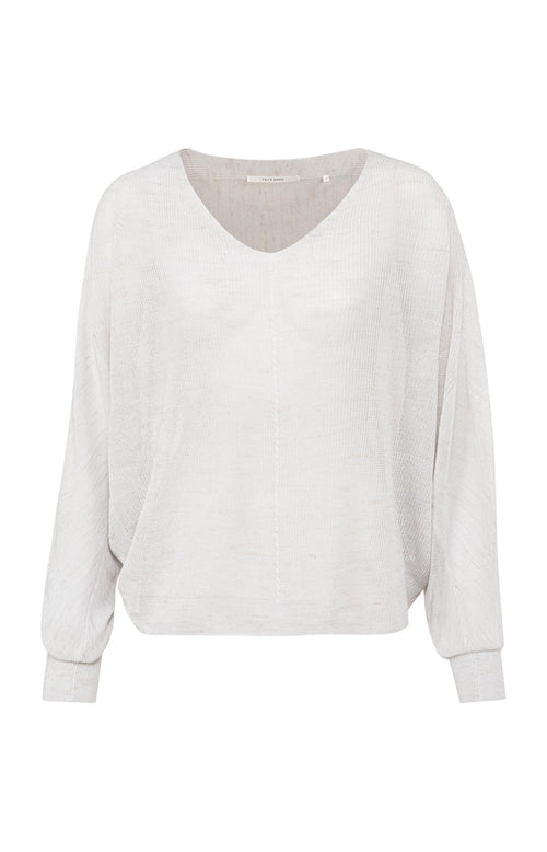 Batwing v-hals sweater ls - Antartica Blueish Grey - Type: product