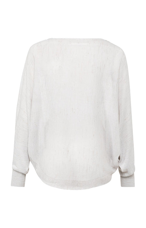 Batwing v-hals sweater ls - Antartica Blueish Grey