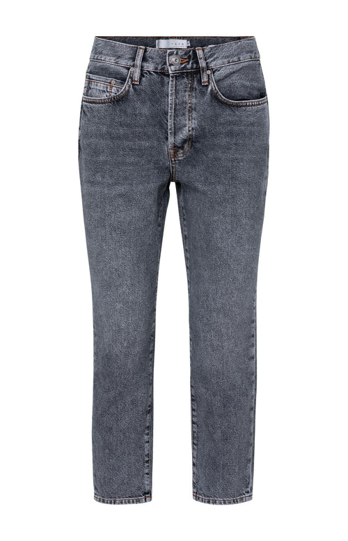 Cotton high waist straight leg denim - Grey Denim - Type: product