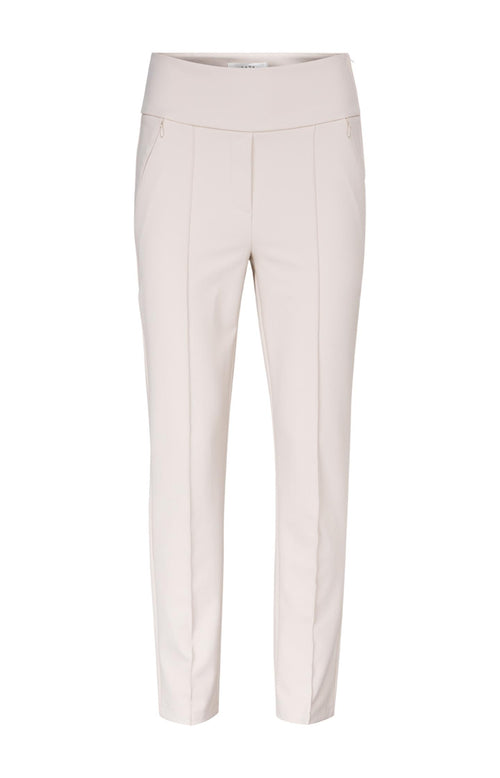 Elastische jersey broek met rits zakken - Rainy Day Beige - Type: product