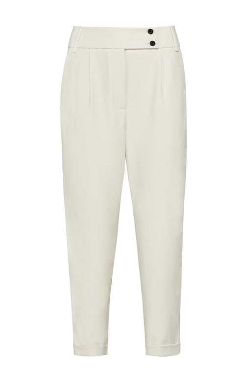 Pantalon met hoge taille in een viscose mix - Rainy Day Beige - Type: product