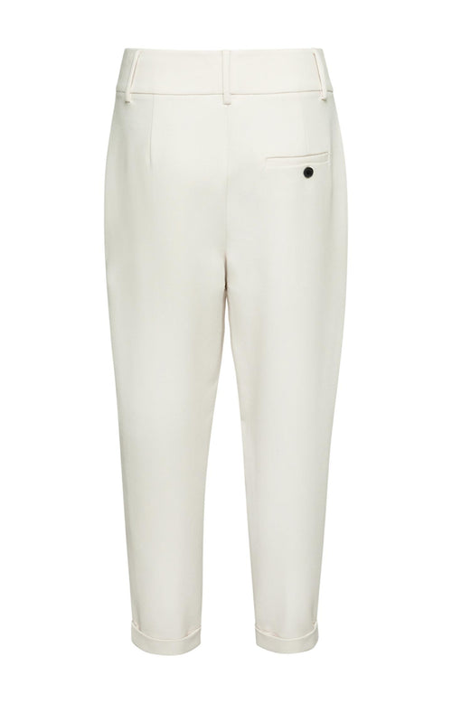 Pantalon met hoge taille in een viscose mix - Rainy Day Beige