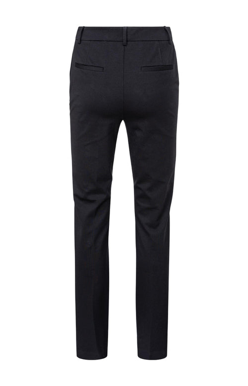 Pantalon met wijde pijp in een katoen mix - Black