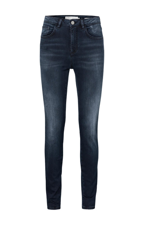 Skinny high waist denim in a cotton blend fabric - Dark Blue Denim - Type: product