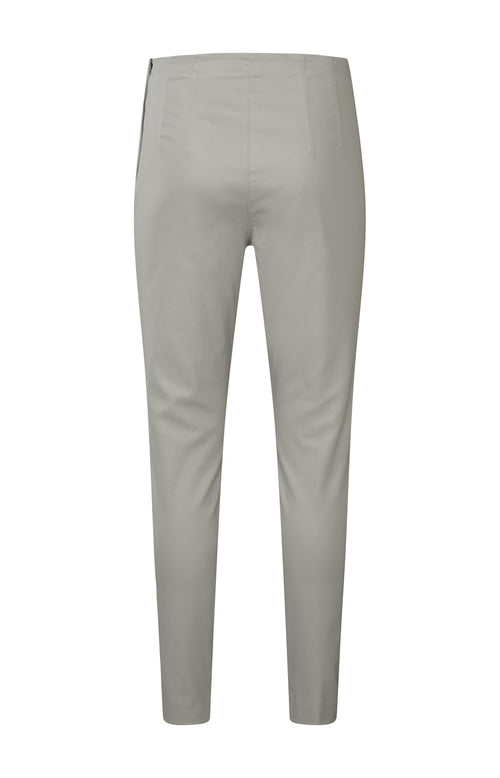 Tregging met coating en hoge taille in katoenmix - Nacreous Grey Clouds