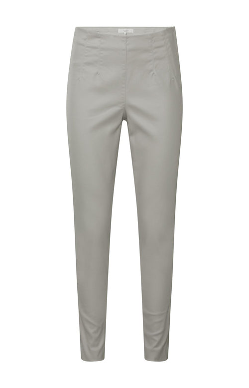 Tregging met coating en hoge taille in katoenmix - Nacreous Grey Clouds - Type: product