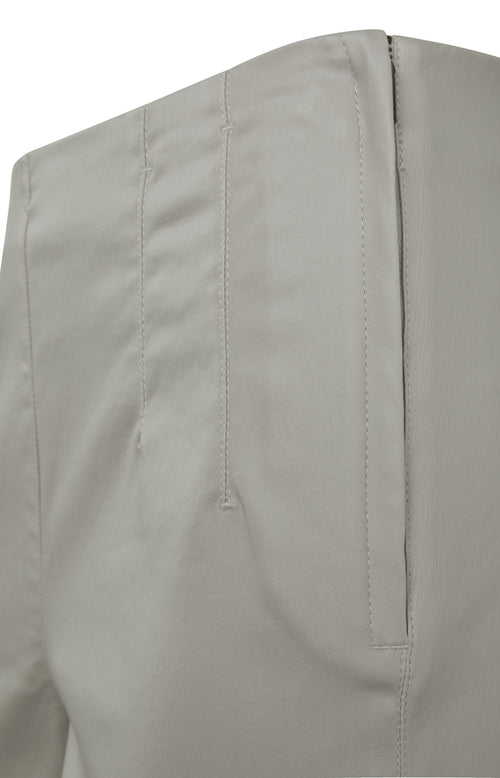 Tregging met coating en hoge taille in katoenmix - Nacreous Grey Clouds