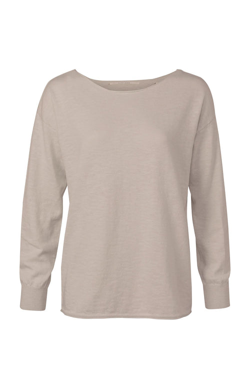 Trui in een kasjmieren mix met een boothals en lange mouwen - Mushroom Old Pink - Type: product