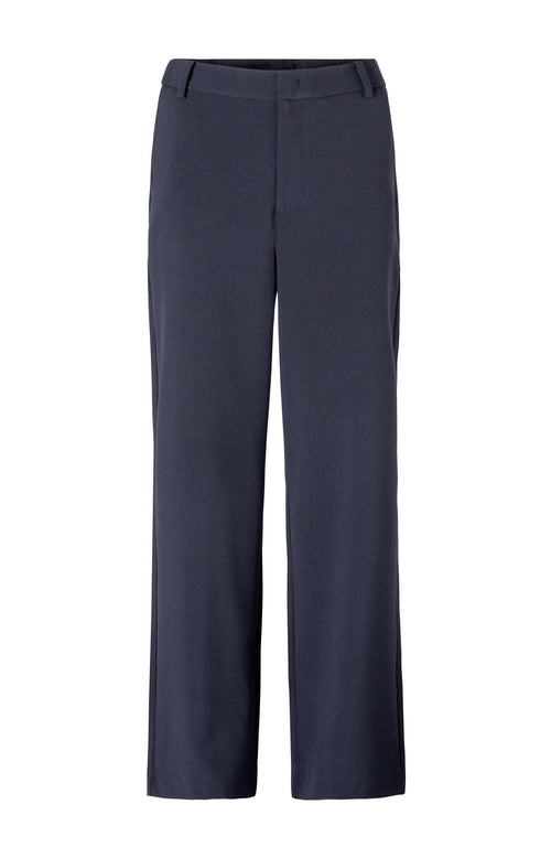 Wijde broek met hoge taille in viscosemix - Anthracite - Type: product