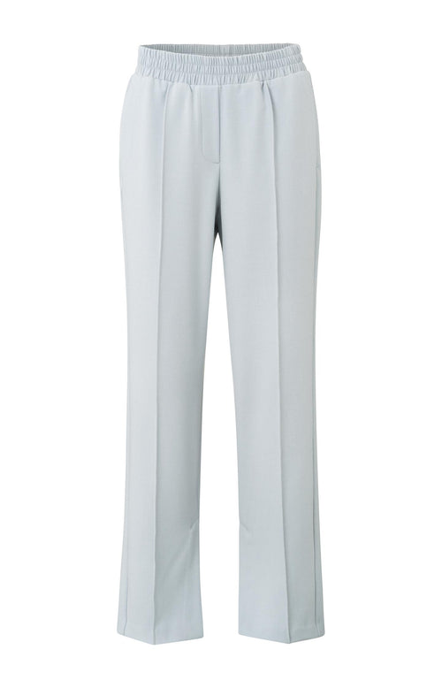 Zachte broek met wijde pijp, tailleband en naaddetail - Pearl Blue - Type: product